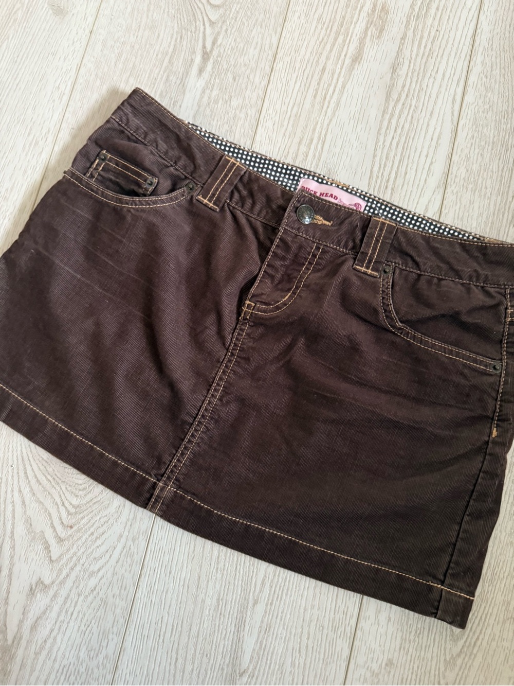 Vintage DuckHead Jeans brown mini skirt